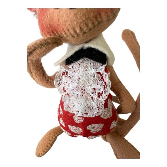 Annalee Dolls Vtg 1999 Sweetheart Boy Mouse Valentine Tags 7" Poseable with Tags - Picture 3 of 13